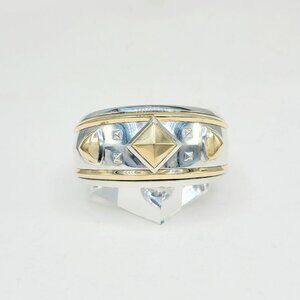 David Yurman Renaissance Bracelet w/ 18K Yellow Gold - 32mm - Size Medium - RARE